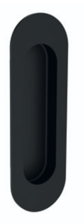 Mušle pre posuvné dvere ROSTEX oválna 120x40 mm (ČIERNA MAT)
