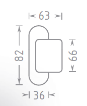 Madlo ACT lakované OV na rozete, vyosené (ZLATÉ)