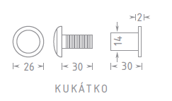 Dverové kukátko ACT 180 ° vrátane krytky (CHRÓM)