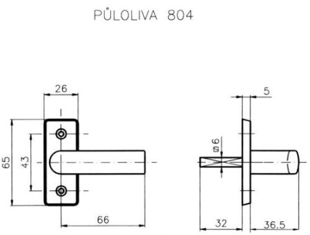 Okenná půloliva ROSTEX 804 (CHRÓM NEREZ)