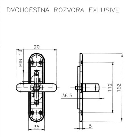 Okenná dvojcestná závora ROSTEX EXCLUSIVE (CHRÓM NEREZ)