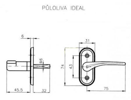 Okenná půloliva ROSTEX IDEAL (CHRÓM NEREZ)