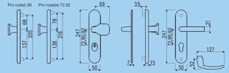 Bezpečnostné kovanie RICHTER R101PZ.TB3 (F1)