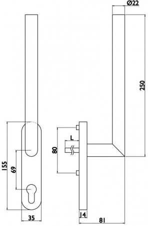 Okenné kovanie TWIN VISION HS PORTAL 1802 (E)