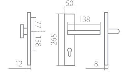 Bezpečnostné kovanie TWIN BLADE HTSI DEF (XR)