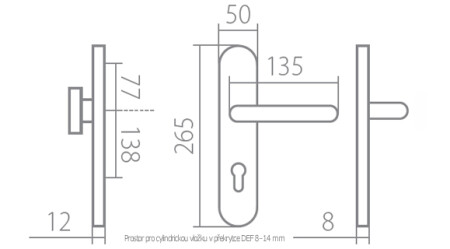 Bezpečnostné kovanie TWIn DAVID/LEAF HTSI 4500 DEF (CH-SAT)