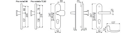 Bezpečnostné kovanie RICHTER R101PZ.TB2 (F1)