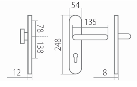 Bezpečnostné kovanie TWIN COLUMBUS BLOCK HR H2094 KS DEF (E)