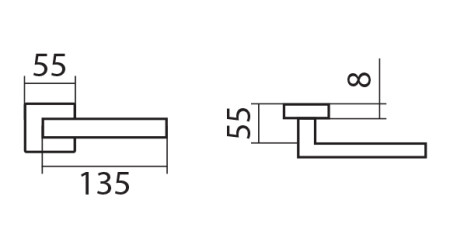 Dverové kovanie TWIN BLOCK HR H 1807 M3 (E)