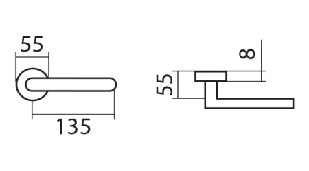 Dverové kovanie TWIN BLOCK H 1807 M3 (E)