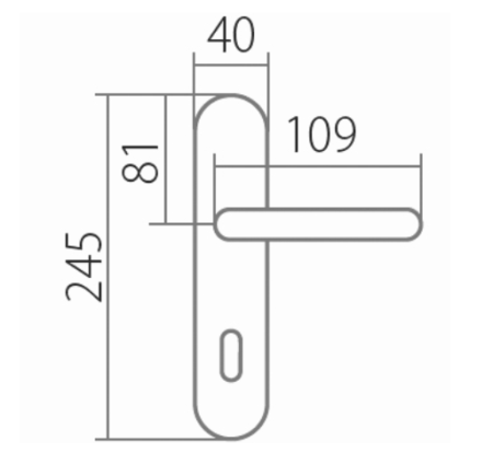 Dverové kovanie TWIN ELEGANT BA 1220 (A-SAT)