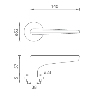 Dverové kovanie MP Optimal R 4164 5 S (NP - Nikel perla)