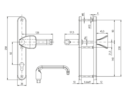 Bezpečnostné kovanie ROSTEX BK 802 GRANDE (NEREZ-MAT)