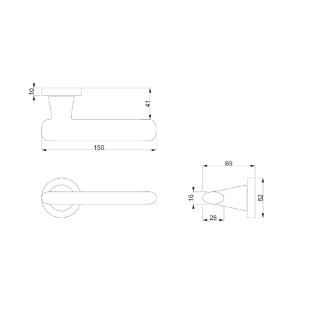 Dverové kovanie MP CE - CASTA - R (BS - Čierna matná)