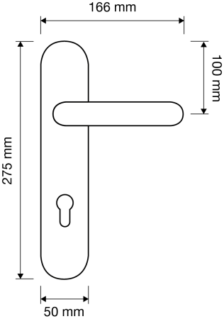 Dverové kovanie MP LI - ROSE (OGA - Antik šedá)