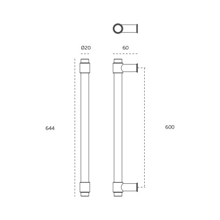 DVERNÉ MADLO MP IN.07.123.D - pár (BN - Brúsená nerez)