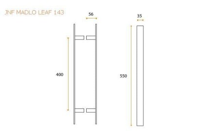 Dverné madlo MP JNF - IN.07.143.D (BN - Brúsená nerez)