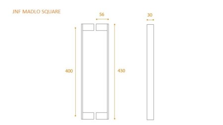Dverné madlo MP JNF - IN.07.153.D (BN - Brúsená nerez)