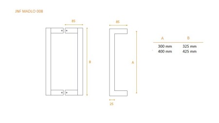 DVERNÉ MADLO MP JNF - IN.07.008.D (BN - Brúsená nerez)