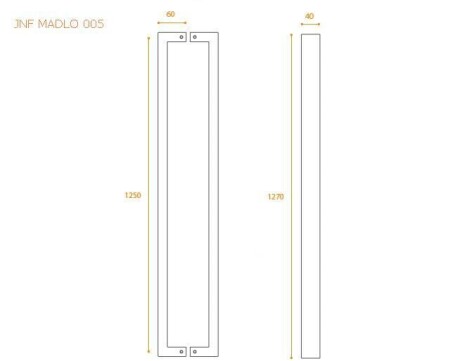 DVERNÉ MADLO MP JNF - IN.07.005.D.1250 (BN - Brúsená nerez)