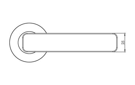 Dverové kovanie MP - GK - MINIMAL MODERN - R (Kašmír šedá)