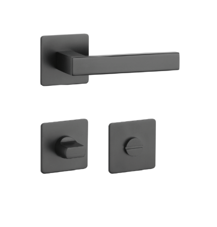 Dverové kovanie MP SH - KVADRAT - HR 1760 3SM (BS - Čierna matná)