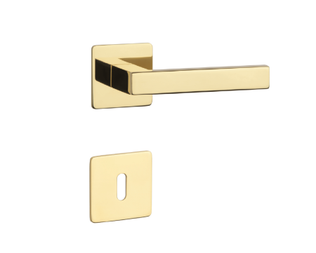Dverové kovanie MP SH - KVADRAT - HR 1760 3SM (OLV PVD - Mosadz leštená lakovaná PVD)