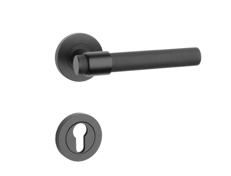 Dverové kovanie MP SH - OVAL - R 1743 PRO 8 MM (BS - Čierna matná)