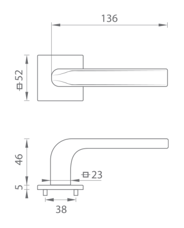 Dverové kovanie MP TI - IDEAL - HR 4162Q 5S (T - Titan)