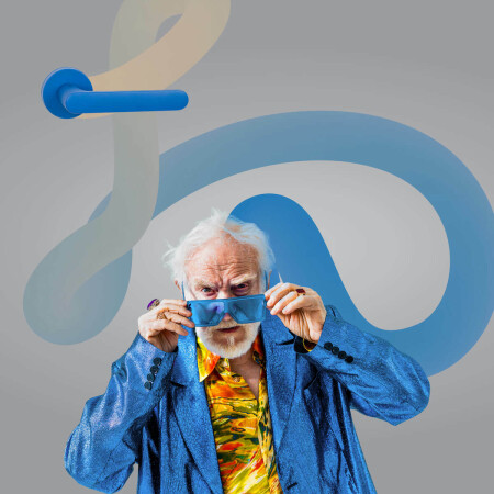 Dverné kovanie MP CB - MOOD ONE - R (Modrá matná tmavá)