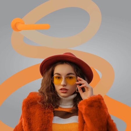Dverové kovanie MP CB - MOOD ONE - R (Oranžová matná)