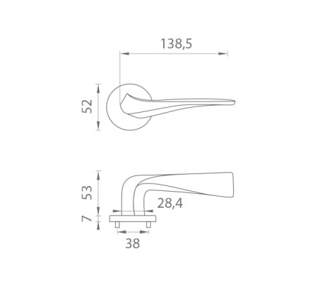 Dverové kovanie MP Dalia - R 7S (BS - Čierna matná)