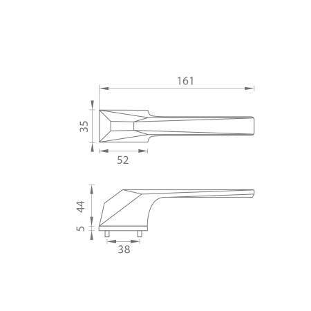 Dverové kovanie MP TI - SAFIR - RT5 4155 (BS - Čierna matná)