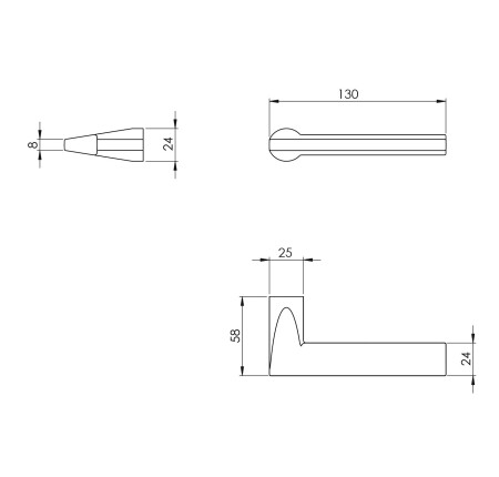Dverné kovanie MP VM - ATLANTA (WS - Biela matná)