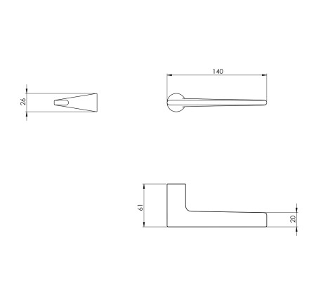 Dverné kovanie MP LIEVE (OGS - Bronz matný)
