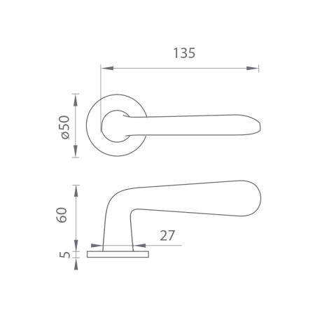 Dverové kovanie MP VM - SNAPP - R (Biela matná)