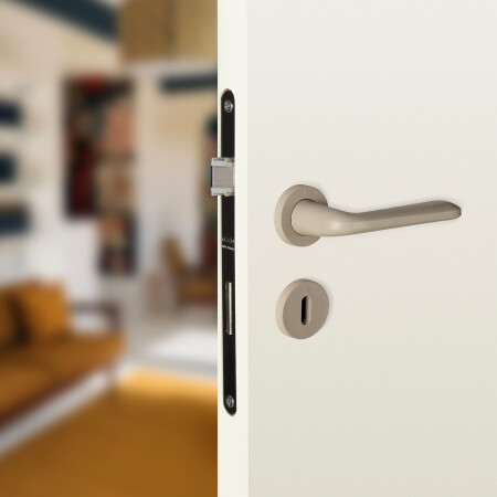 Dverové kovanie MP VM - SNAPP - R (Šedobéžová matná)