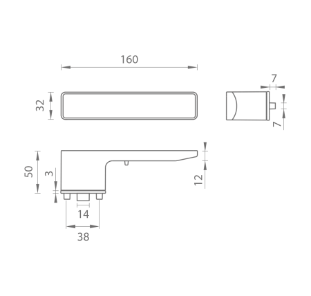 Kľučka na dvere s uzamykaním MPK - GRANDERA SWITCH LOCK - RT (BS - Čierna matná)