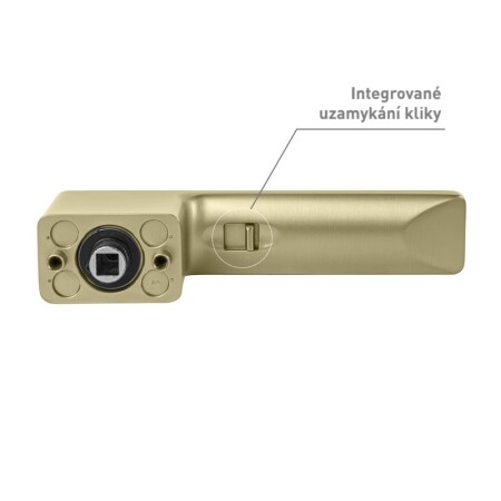 Kľučka na dvere s uzamykaním MPK - GRANDERA SWITCH LOCK - RT (OLS - Mosadz brúsená)