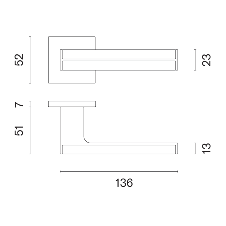 Dverové kovanie MP AS - IMPERATA - HR 7S (BS - Čierna matná / drevo santal)