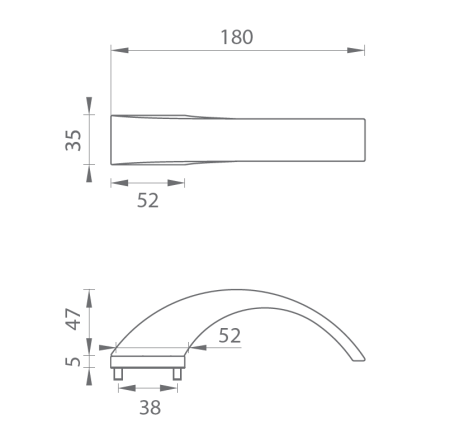Dverové kovanie MP TI - DEDOS - RT5 3094 (BS - Čierna matná)