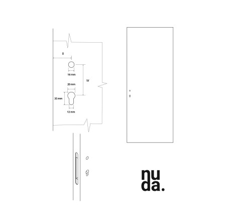 Dverná rozeta MP VM - 4UOR (MG - Moon grey)