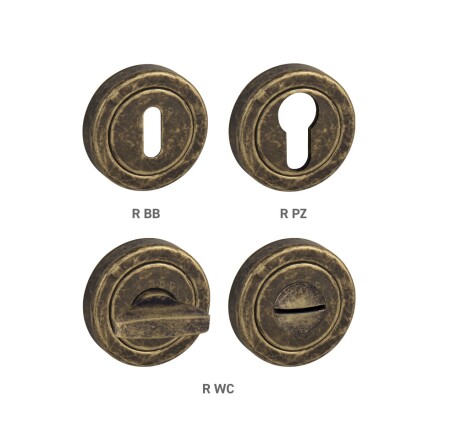 Dverná rozeta MP TI - R delená (OBA - Antik bronz)