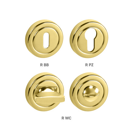 Dverná rozeta MP TI - R delená (OLV - Mosadz leštená lakovaná)