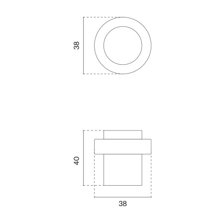 Zarážka dverí MP SH 1718 (BS - Čierna matná)