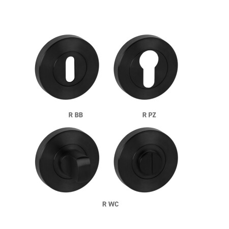 Dverná rozeta MP - RS (BS PVD - Čierna matná PVD PVD)