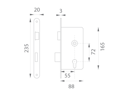 MECHANICKÝ PANIKOVÝ ZÁMOK MP DK - 181