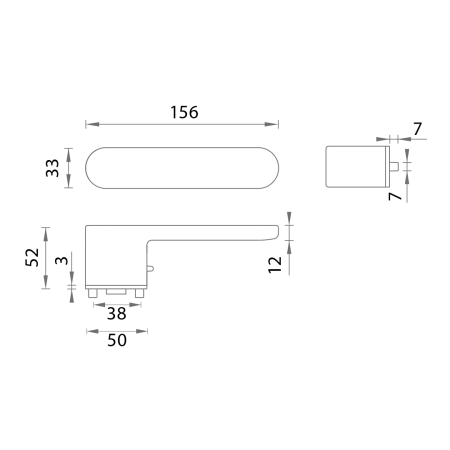 Dverové kovanie MP MPK - IMPRESSA SWITCH LOCK - OR s uzamykaním na kľučke (T - Titan)