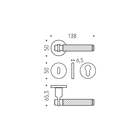 Dverové kovanie MP CB - GRYPS DL11 - R (Zlatá matná)