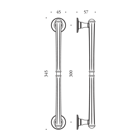 Dverné madlo MP VENEZIA - 345/300 (Bronz antik)